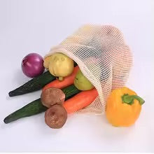 Reusable Cotton Mesh Produce Bags