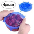 Juego de tapas elásticas de silicona (paquete de 6)