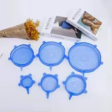 Juego de tapas elásticas de silicona (paquete de 6)