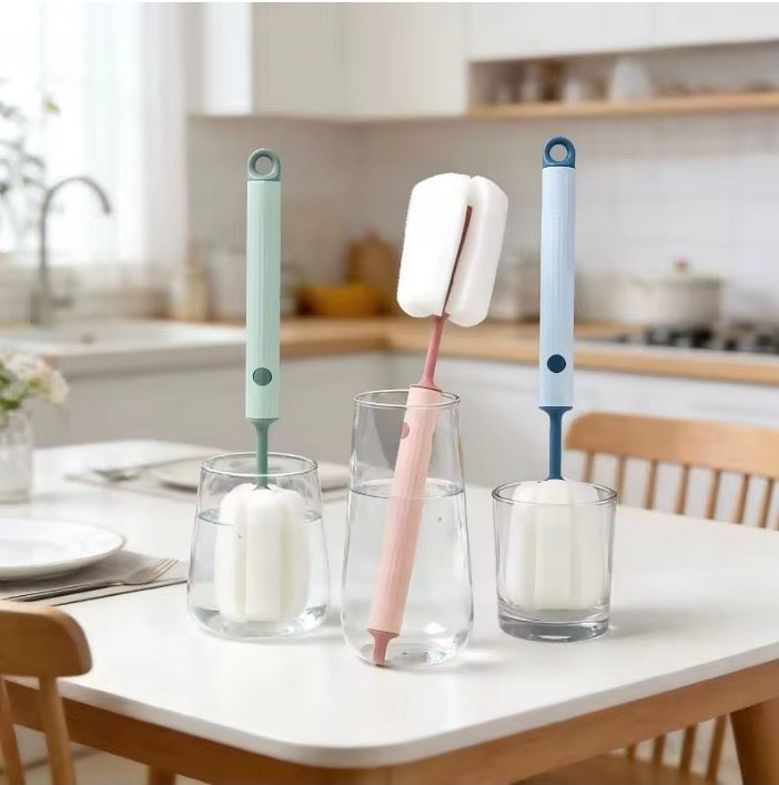 Long-Handle Bottle & Mug Cleaning Brush with Sponge Head