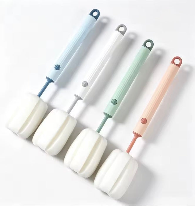 Long-Handle Bottle & Mug Cleaning Brush with Sponge Head