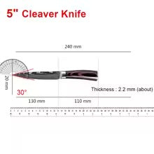 Chef's Knife Kitchen Knives Set Professional Boning Knife Meat Cleaver Utility Knife Japanese Santoku Knife with Cover