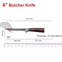 Chef's Knife Kitchen Knives Set Professional Boning Knife Meat Cleaver Utility Knife Japanese Santoku Knife with Cover