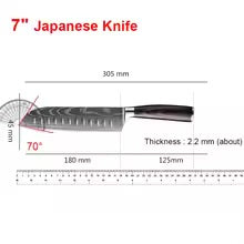 Chef's Knife Kitchen Knives Set Professional Boning Knife Meat Cleaver Utility Knife Japanese Santoku Knife with Cover