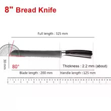 Chef's Knife Kitchen Knives Set Professional Boning Knife Meat Cleaver Utility Knife Japanese Santoku Knife with Cover