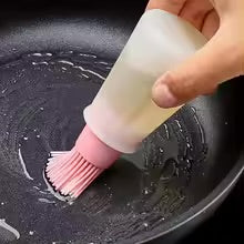 Dispensador de aceite de silicona para barbacoa con pincel, juego de pincel resistente a altas temperaturas y de grado alimentario para cocinar al aire libre, repostería y cocina