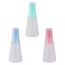 Dispensador de aceite de silicona para barbacoa con pincel, juego de pincel resistente a altas temperaturas y de grado alimentario para cocinar al aire libre, repostería y cocina