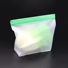 Reusable Silicone Food Pouches 3-Pack - Leakproof Freezer & Storage Bags for Travel/Home Use