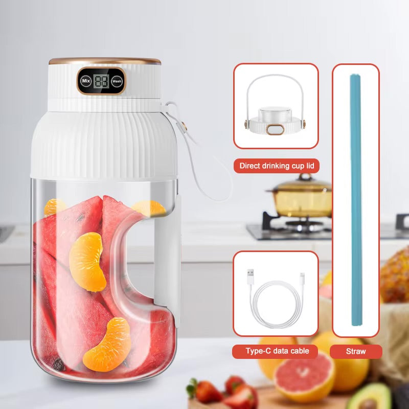 1000ML Portable Juicer Blender Fruit Juicer USB Charging Lemon Orange Fruit Juicing Cup Smoothie Blender Machine