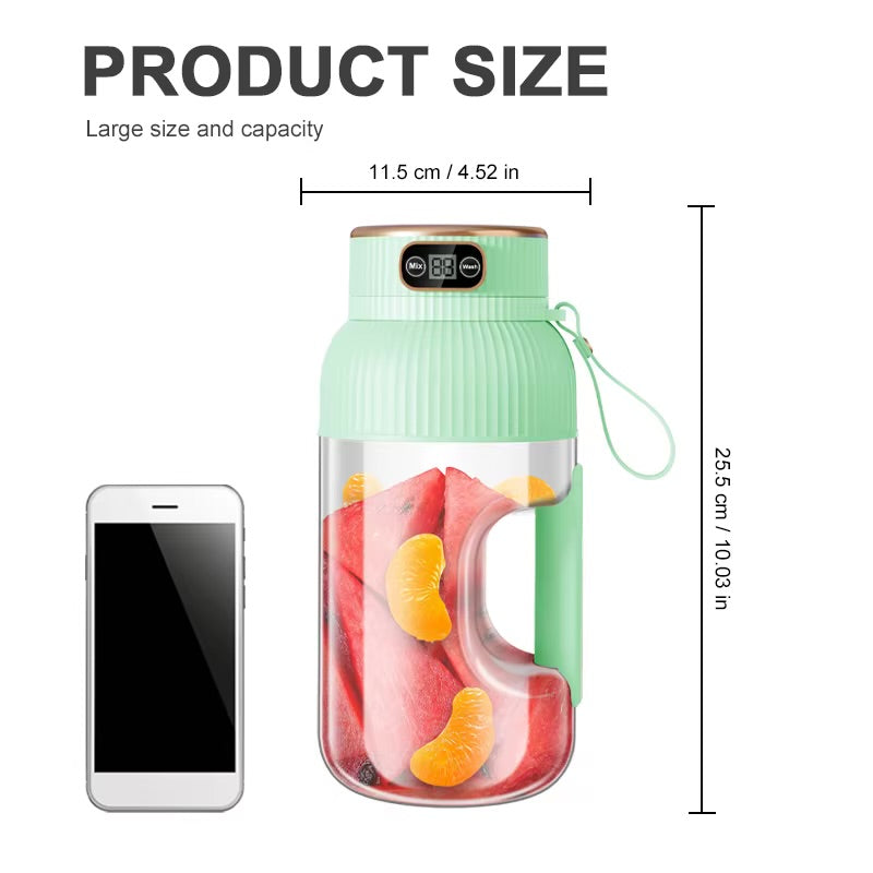 1000ML Portable Juicer Blender Fruit Juicer USB Charging Lemon Orange Fruit Juicing Cup Smoothie Blender Machine