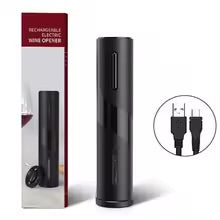 Electric Wine Bottle Opener USB Rechargable Automatic Red Wine Corkscrew Foil Cutter Vacuum Stopper