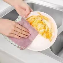 Thickened Oil-Resistant Dishcloth – Microfiber, Super Absorbent, Soft & Fade-Resistant