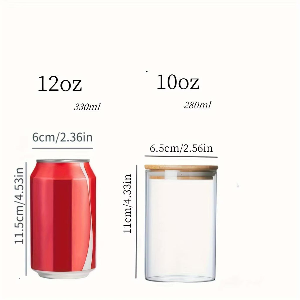 Glass jar with bamboo lid