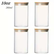 Glass jar with bamboo lid