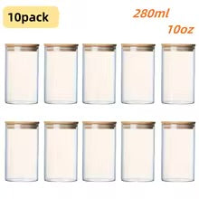 Glass jar with bamboo lid