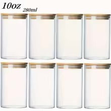 Glass jar with bamboo lid