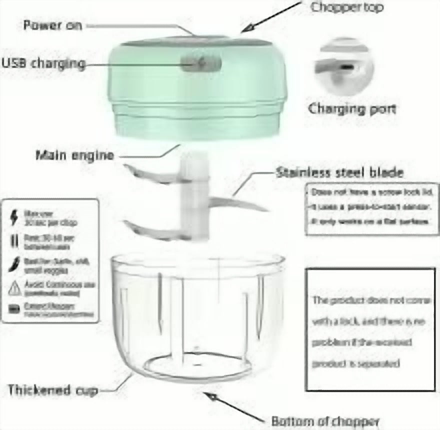 USB Rechargeable Electric Garlic Chopper – eco-friendly kitchen tool from Peakora (6 of 7)