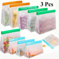 Reusable Silicone Food Pouches (3-Pack) – eco-friendly kitchen tool from Peakora (1 of 6)