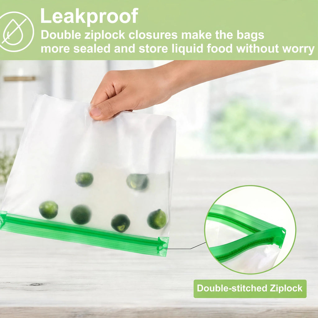 Reusable Silicone Food Pouches (3-Pack) – eco-friendly kitchen tool from Peakora (2 of 6)