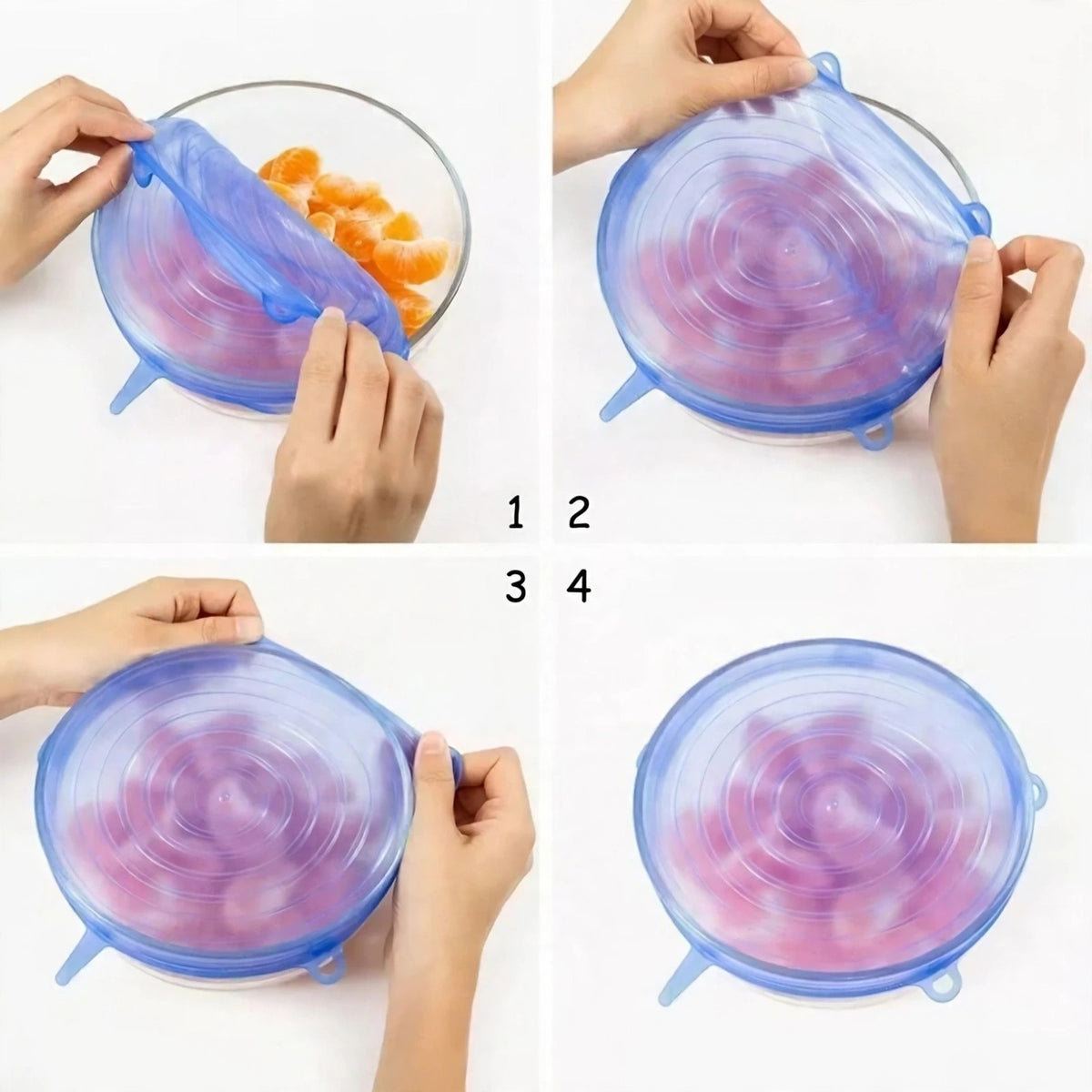 Reusable Silicone Stretch Lids Set – 6 Pack – eco-friendly kitchen tool from Peakora (4 of 6)