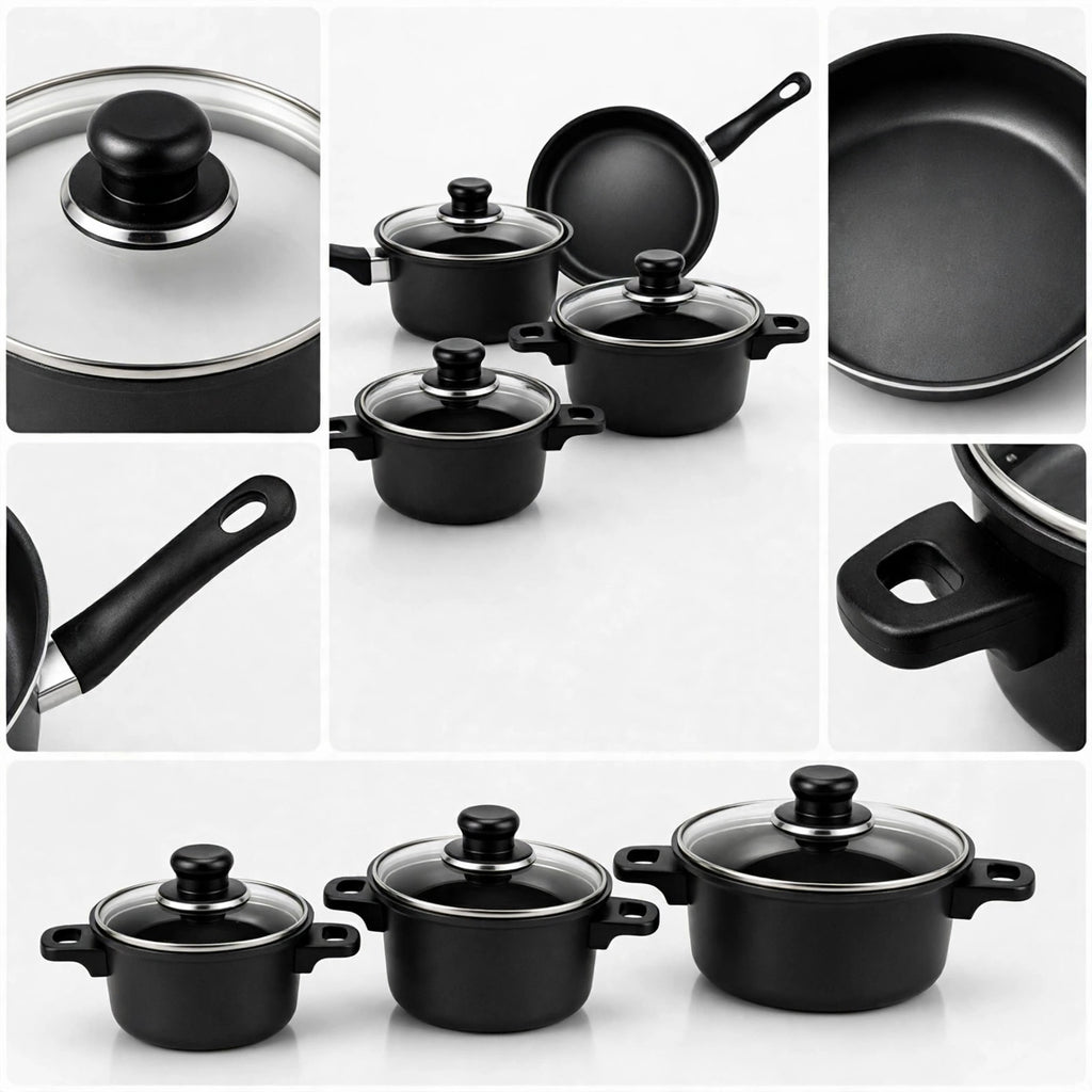 Nonstick Cookware Set with Glass Lids & Utensils – eco-friendly kitchen tool from Peakora (3 of 7)