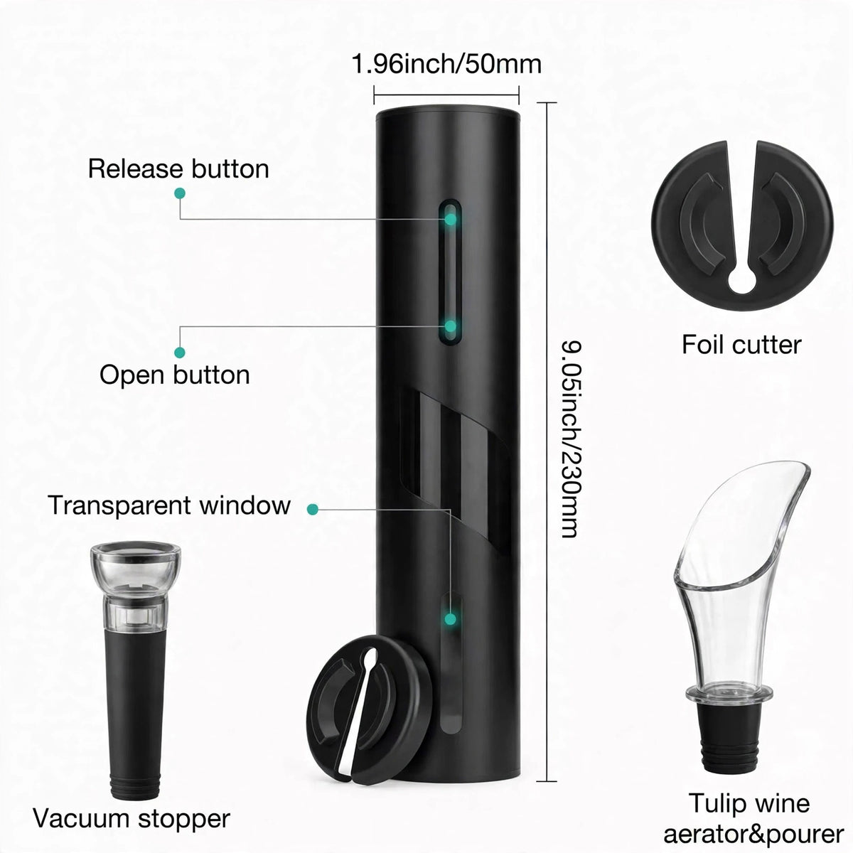 USB Rechargeable Electric Wine Opener Set – eco-friendly kitchen tool from Peakora (2 of 8)