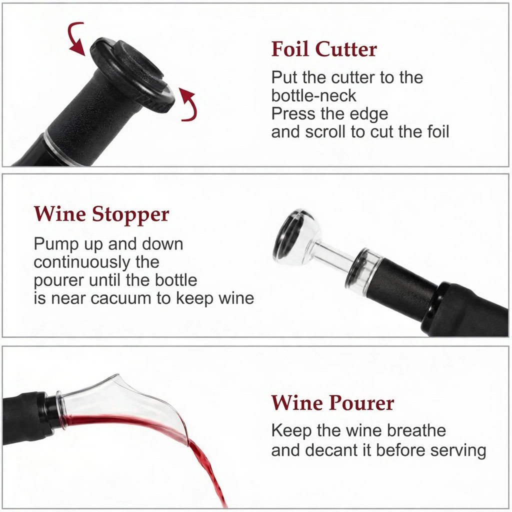 USB Rechargeable Electric Wine Opener Set – eco-friendly kitchen tool from Peakora (4 of 8)