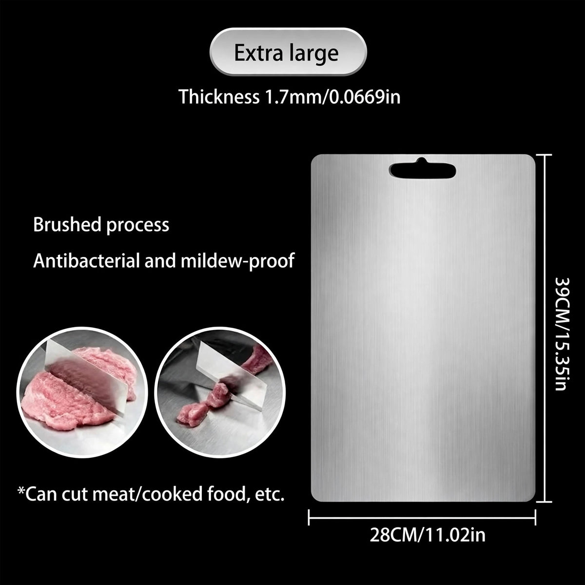 Stainless Steel Cutting Board – eco-friendly kitchen tool from Peakora (6 of 6)