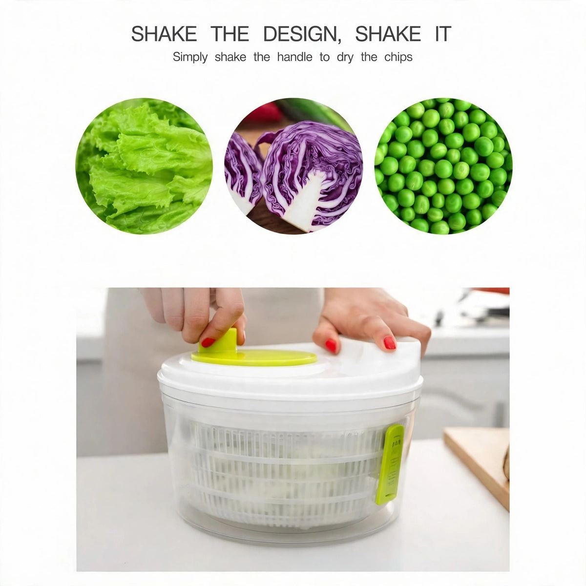 Salad Spinner for Washing and Drying Greens – eco-friendly kitchen tool from Peakora (4 of 7)