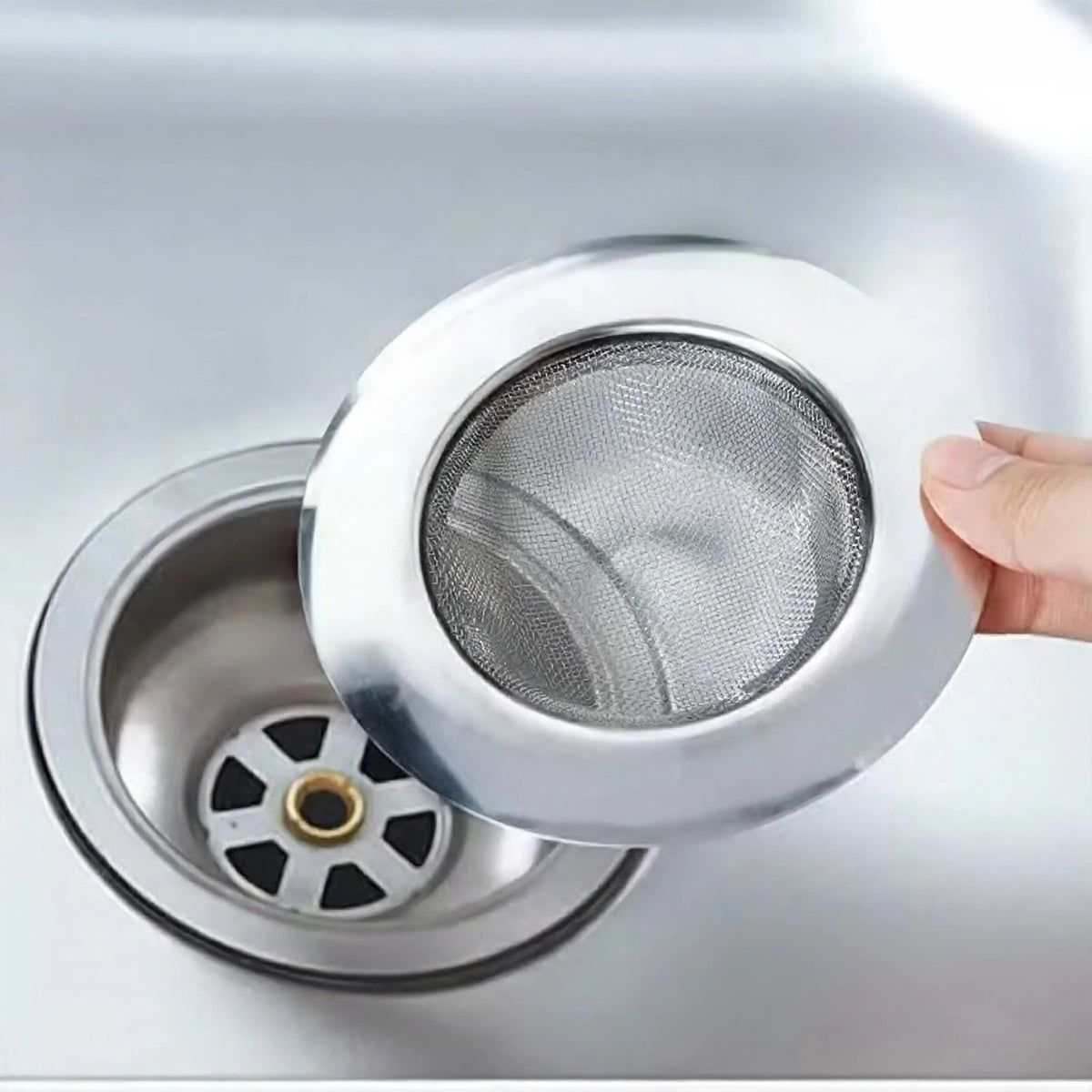 Stainless Steel Drain Hair Catcher – eco-friendly kitchen tool from Peakora (1 of 8)