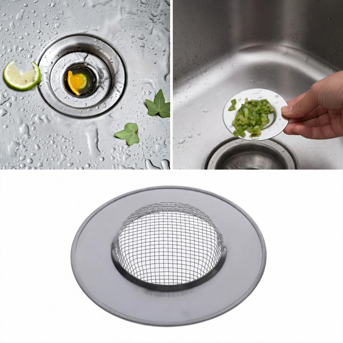 Stainless Steel Drain Hair Catcher – eco-friendly kitchen tool from Peakora (3 of 8)