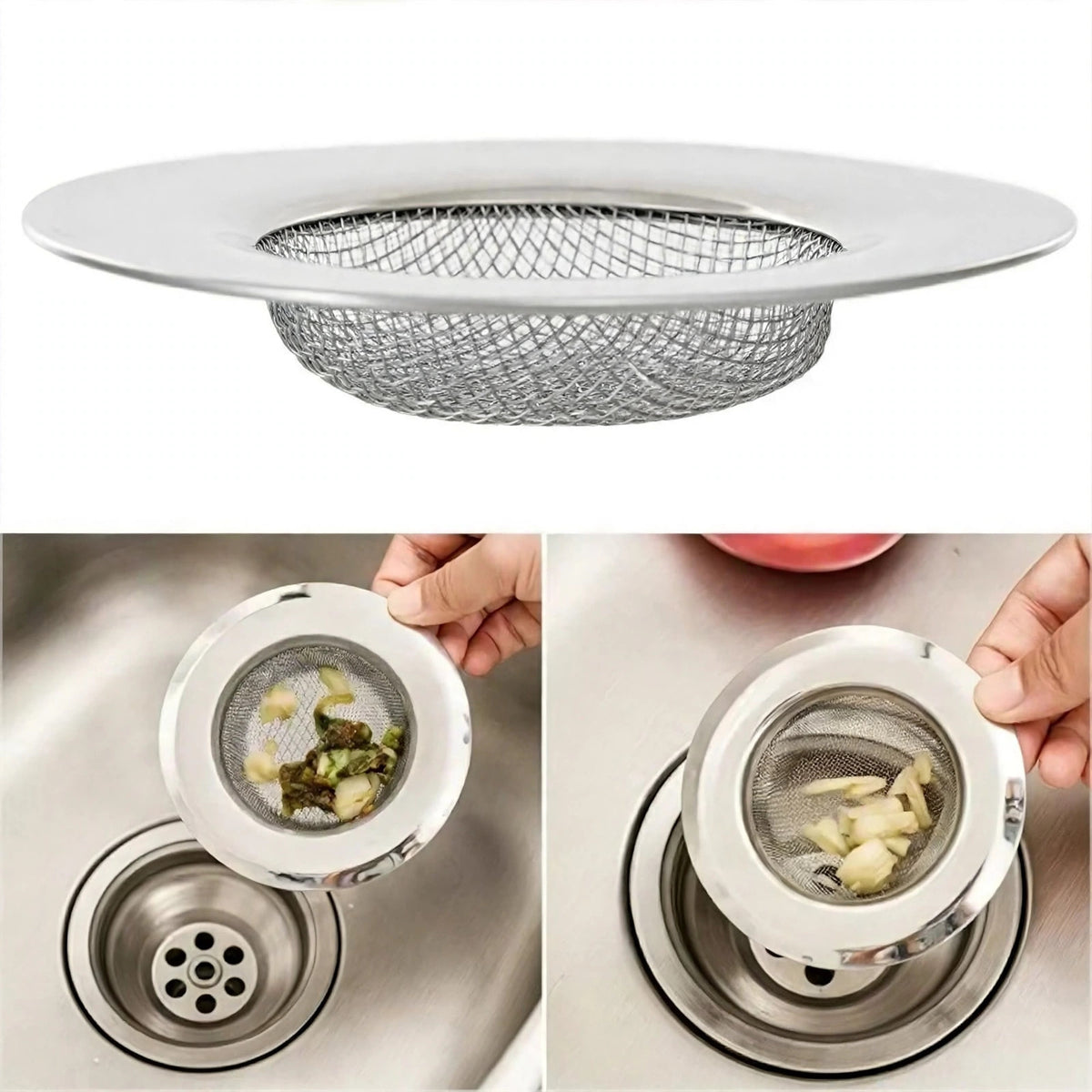 Stainless Steel Drain Hair Catcher – eco-friendly kitchen tool from Peakora (4 of 8)